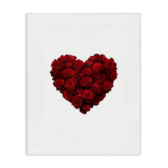 Stupell Industries Heart of Roses Bouquet Canvas Wall Art